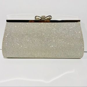 Silver Sparkly Clutch Purse